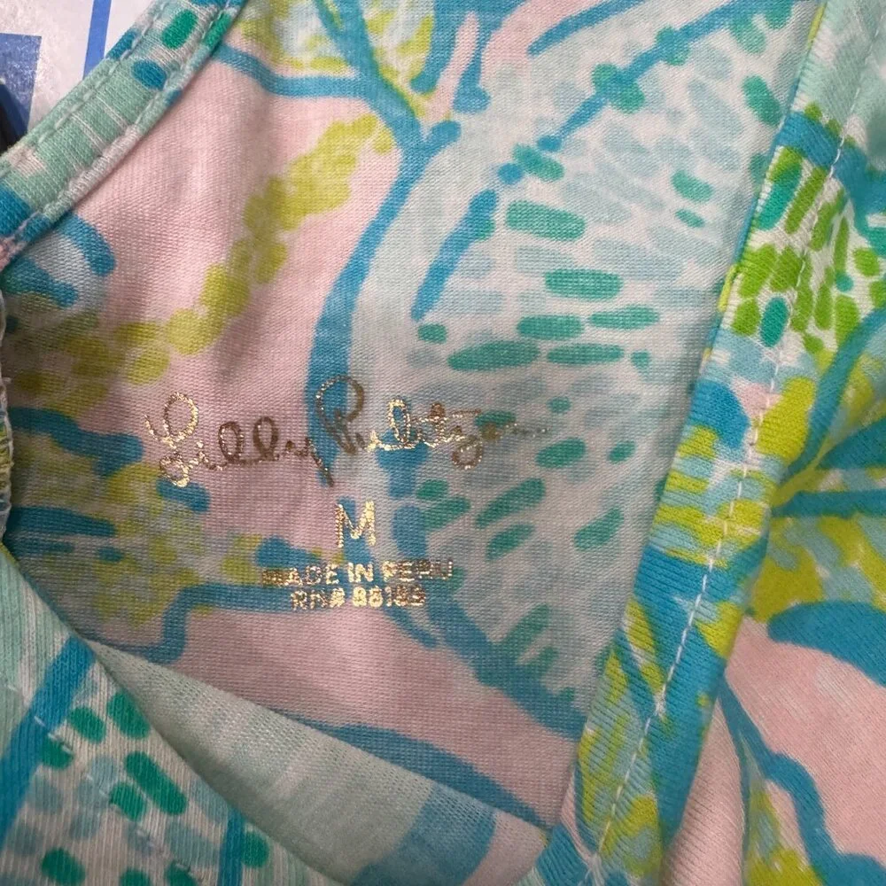 Lilly Pulitzer Kristen Tank in Vitamin Sea Size M - Picture 4 of 4